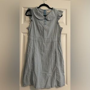 TULLE Blue and White Seersucker Cotton Women’s Dress size Large